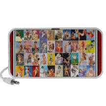 Speakers Pin-up Girls Collage Vintage Retro