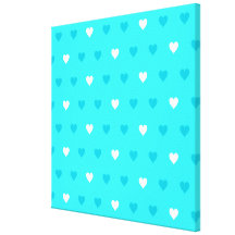 Special Blue Heart Pattern Canvas Print