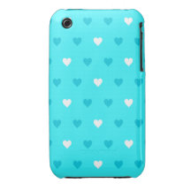 Special Blue Heart Pattern Case-Mate iPhone 3 Case
