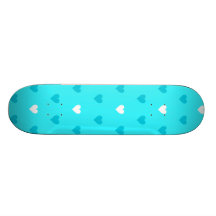 Special Blue Heart Pattern Custom Skateboard
