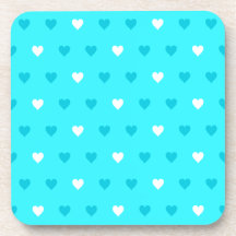 Special Blue Heart Pattern Drink Coaster