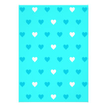 Special Blue Heart Pattern Invitation