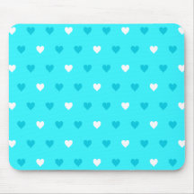 Special Blue Heart Pattern Mouse Pads