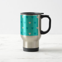 Special Blue Heart Pattern Mug
