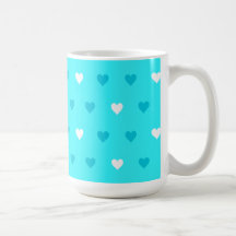 Special Blue Heart Pattern Mugs