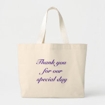 special day thanks canvas bags
