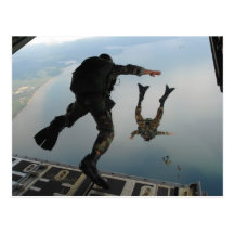 Special Forces Sky Diving Postcard