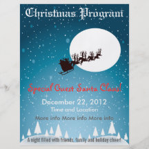 Special Guest Santa Claus Christmas Program Flyer