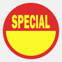 Special Retail Sales Stickers