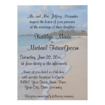 Special Romantic Beach Wedding Personalized Announcement