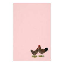 Speckled Sussex Chickens Personalized Stationery