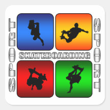 Spectacular Skateboarding Square Sticker