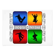 Spectacular Snowboarding Custom Invite