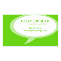 Speech Bubble Business Card