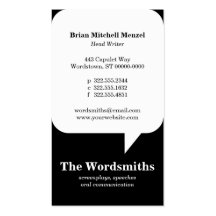 Speech Bubble Business Card