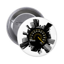 Speed City 1 Pinback Button