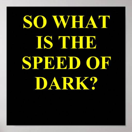 speed of dark. poster
