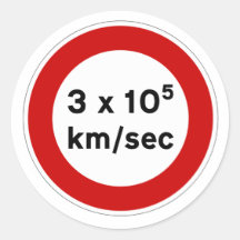 Speed of Light Sign Sticker
