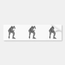 speed skater graphic greys bumper sticker