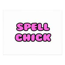 Spell Chick Pink Postcards