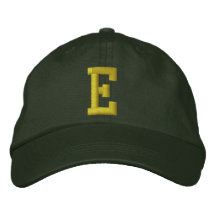 Spell it Out Initial Letter E Ball Cap Embroidered Hats