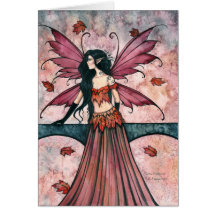 Spell of Autumn Fairy Card by Molly Harrison