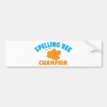 Spelling Bee Champion Bumper Stickers