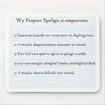 Spelling Mouse Pad