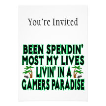Spending Lives In Gamers Paradise Personalized Invite