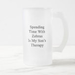 Spending Time With Zebras Is My Son's Therapy Mugs