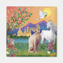 Sphynx Cat 1 - Fantasy Land Magnets