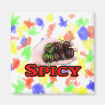 Spicy Chocolate habanero Hot Pepper Design Refrigerator Magnet