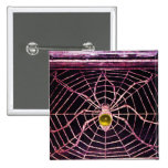 SPIDER AND WEB Yellow Topaz Black Pins