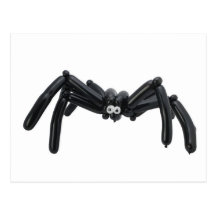 spider balloon postcard