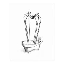 Spider in the Bath Post Card