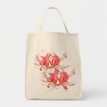 Spider Lily Shopper Tote Bags