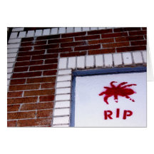 spider r.i.p. stencil greeting card