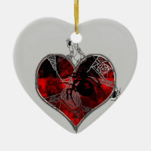 spiderheart christmas tree ornaments