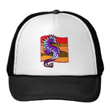 Spiked Purple Seahorse Hats
