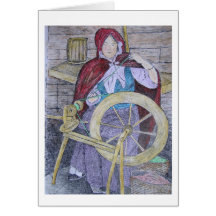 spinning wheel greeting card