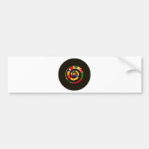SPIRAL BLACK AND COLORS BUMPER STICKERS