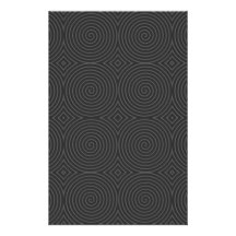 Spiral design in dark grey. custom stationery