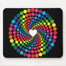 Spiral Dot-Heart Mousepad