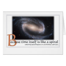 Spiral Galaxy Birthday Card - Inspirational