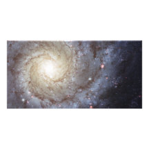 Spiral Galaxy Messier 74 NGC 628 Personalized Photo Card