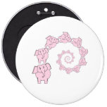 Spiral of Pink Elephants. Fun Cartoon.