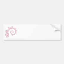 Spiral of Pink Elephants. Fun Cartoon. Bumper Stickers