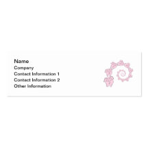 Spiral of Pink Elephants. Fun Cartoon. Business Card