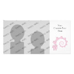 Spiral of Pink Elephants. Fun Cartoon. Photo Greeting Card