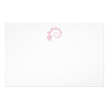 Spiral of Pink Elephants. Fun Cartoon. Personalised Stationery